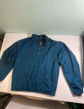 Sun Ice Vintage Teal Houndstooth Golf Pullover Jacket Size M